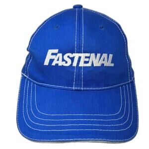 Fastenal Strapback Hat Blue One Size Adjustable Embroidered Vent Holes